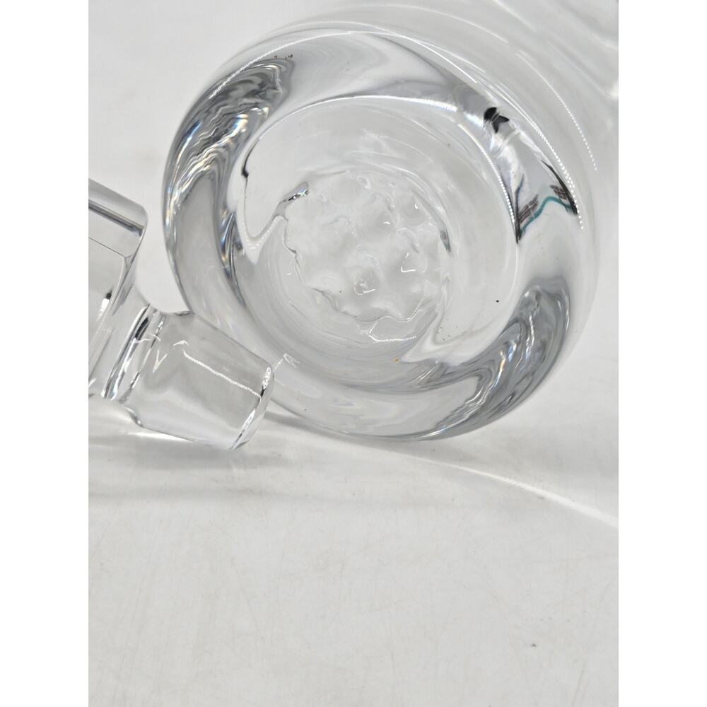 Vintage Ceskci Bohemian Clear Lead Crystal Minimalist Clean Lines Decanter - Picture 6 of 9